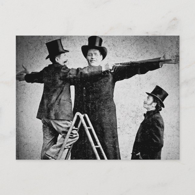 Wendt Cabinet Card Giant Circus Freak Sideshow Vykort (Framsida)