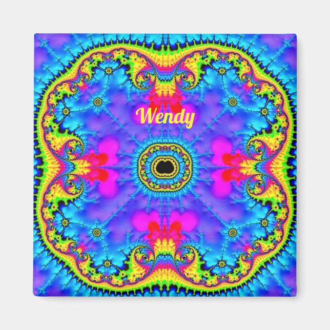 WENDY ~ 3D Fractal Design Fluoro Shades Magnet (Framsidan)
