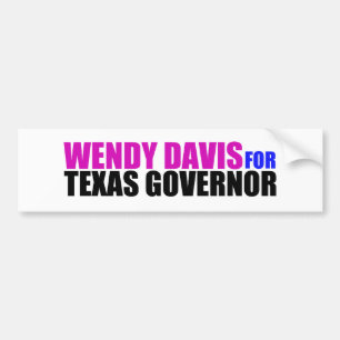 Wendy Davis som guvernör i Texas Bildekal