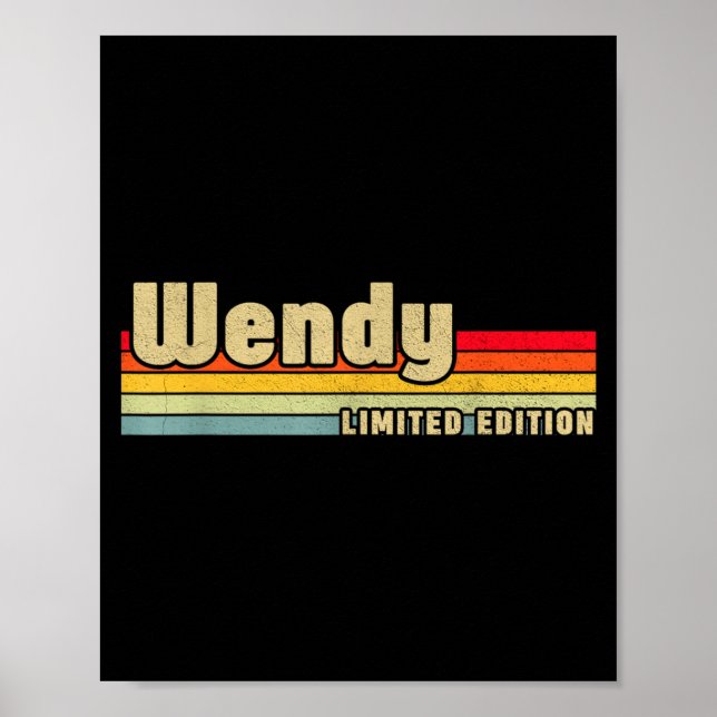 Wendy presentnamn D födelsedag rolig jul  Poster (Framsidan)