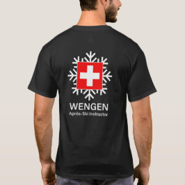 Wengen schweizare Apres-Skidar instruktören T Shirt