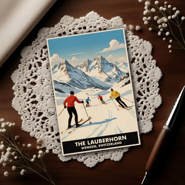 Wengen, Switzerland: 1960s Vintage Travel Vykort (Skapare uppladdad)