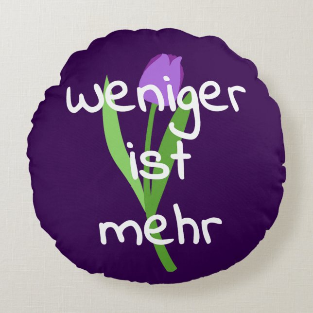 Weniger Ist Mehr (Less Is More) Rund Kudde (Framsidan)