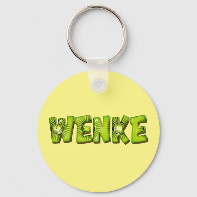 Wenke Name Kiwi Design Schlüsselanhänger Nyckelring (Framsida)