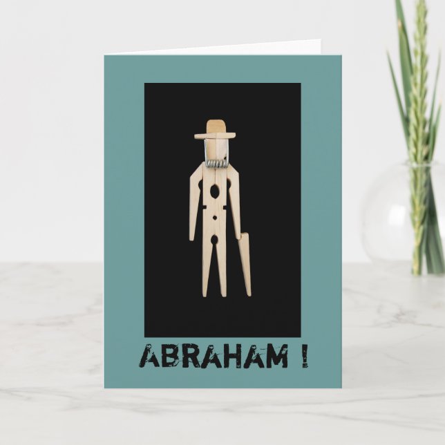 Wenskaart Abraham 50 jaar Kort (Framsida)