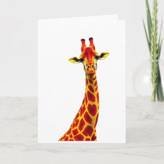 Wenskaart Giraf / Card with Giraffe Kort