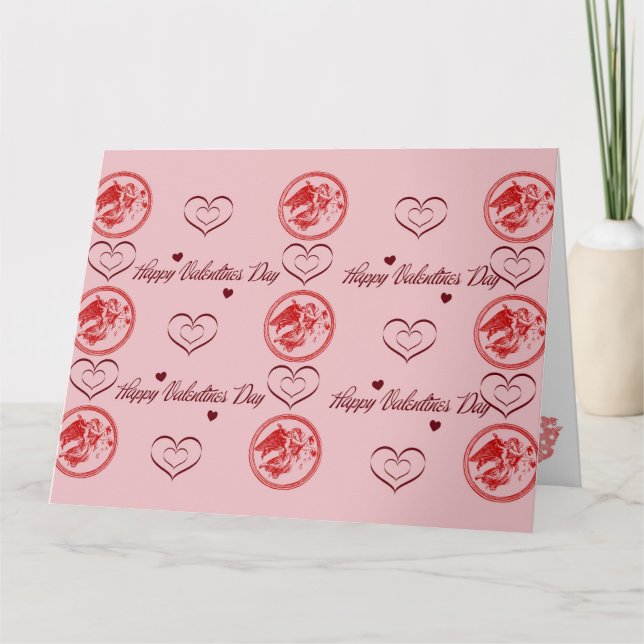 Wenskaart Happy Valentines day Kort (Framsida)