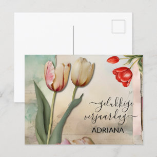 wenskaart voor gelukkige verjaardag-födelsedagskor vykort