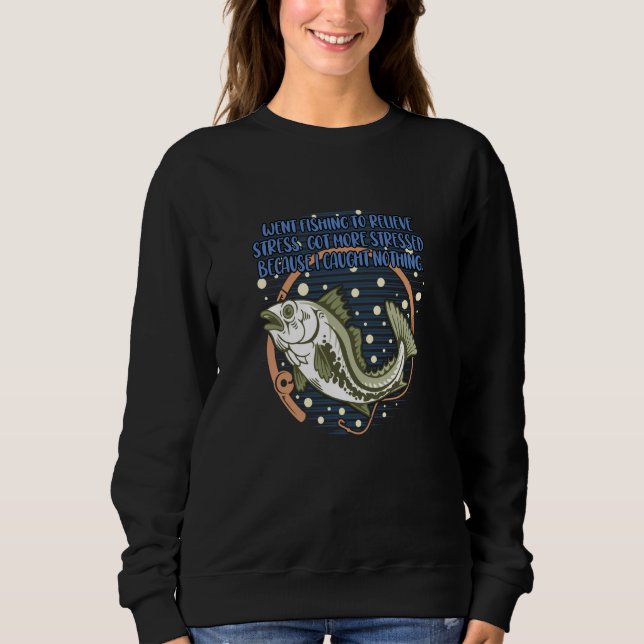 Went Fishing to Relieve Stress Ocean Humor Sea T Shirt (Framsida)