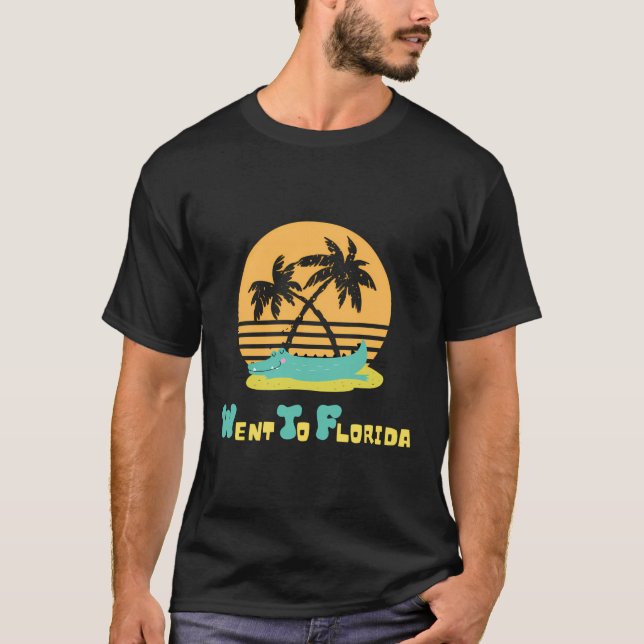 Went to Florida Handflatan Träd Funny Gator Sleepi T Shirt (Framsida)