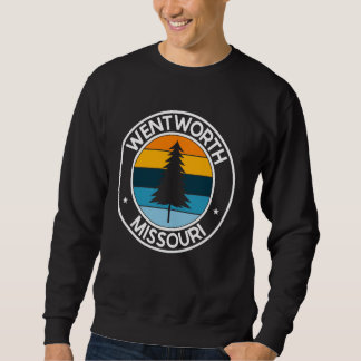 Wentworth Missouri MO USA City Pride Retro Sunset Lång Ärmad Tröja