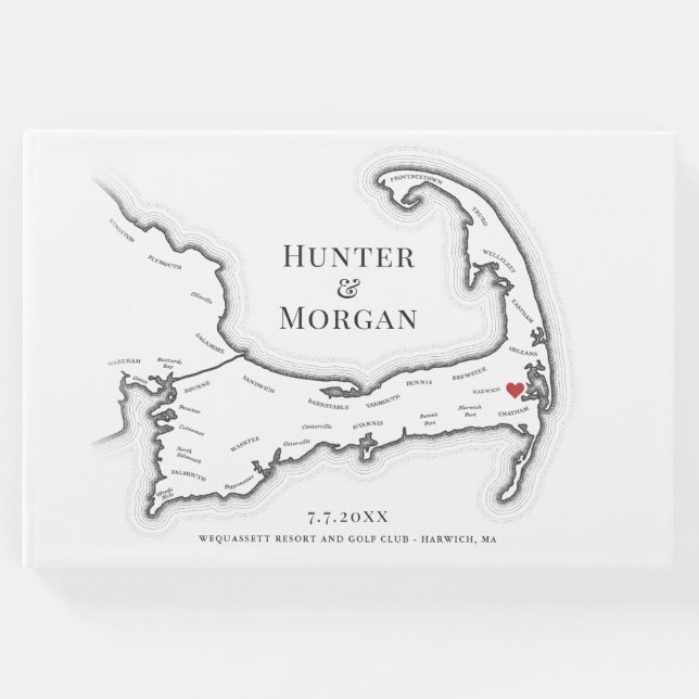 Wequassett Resort Cape Cod Bröllop Gästböcker (Framsida)