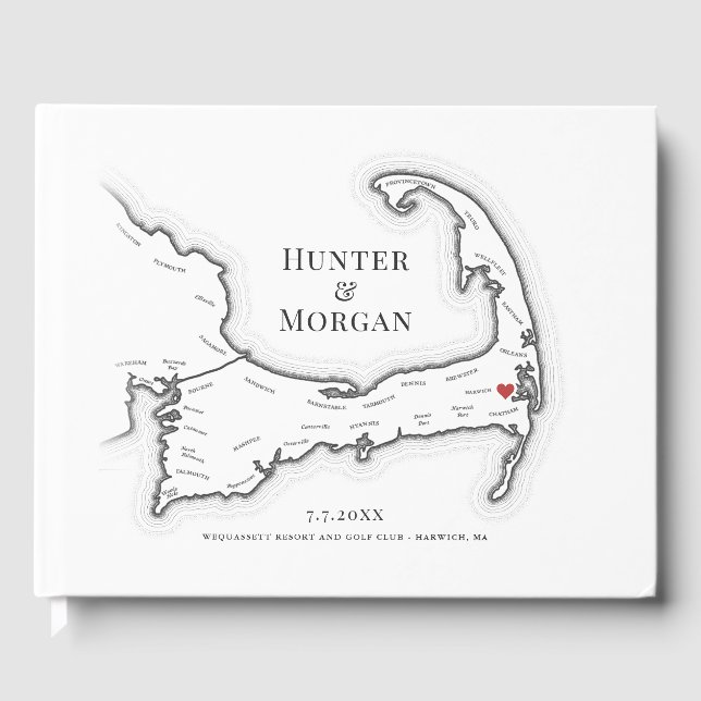 Wequassett Resort Cape Cod Bröllop Gästböcker (Framsida)