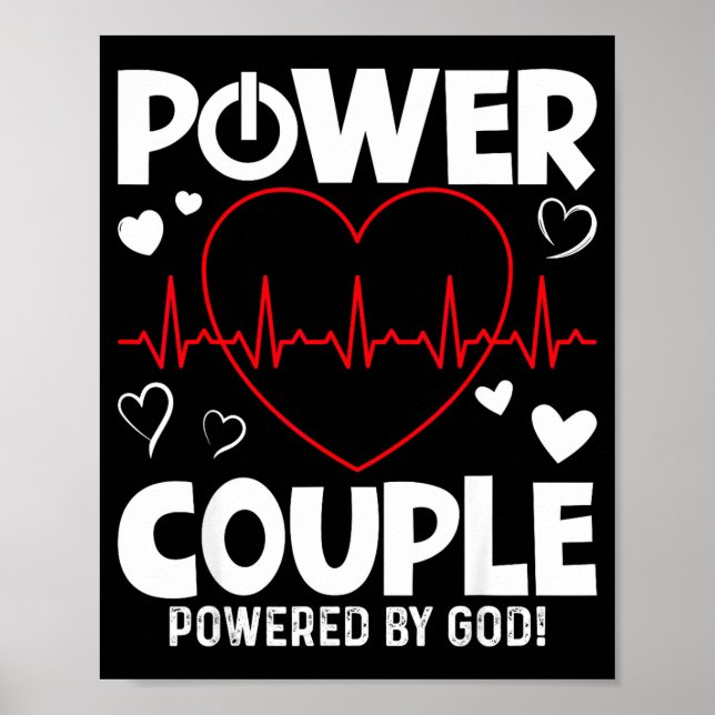 Wer Couple Christian Couples Matching Valentines D Poster (Framsidan)