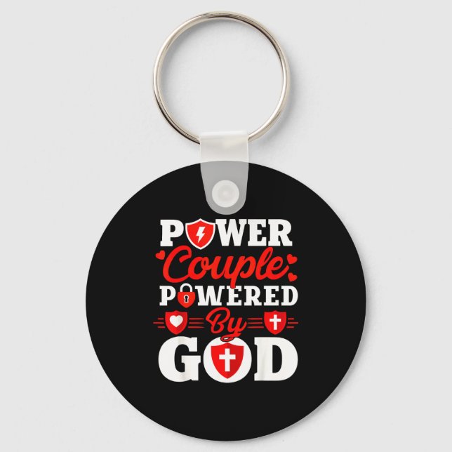 Wer Couple Wered By God Christian Couples Matching Nyckelring (Framsida)