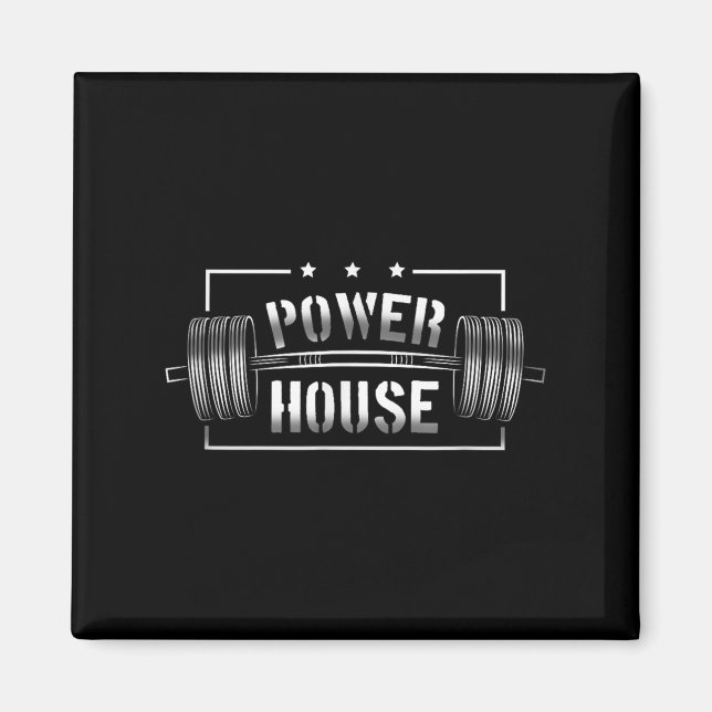 Wer House Gym Motivation Bold Statement  Magnet (Framsidan)