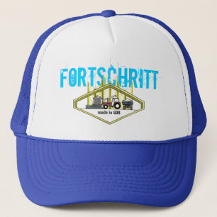 Werbedesign DDR Kombinat Fortschritt Truckerkeps