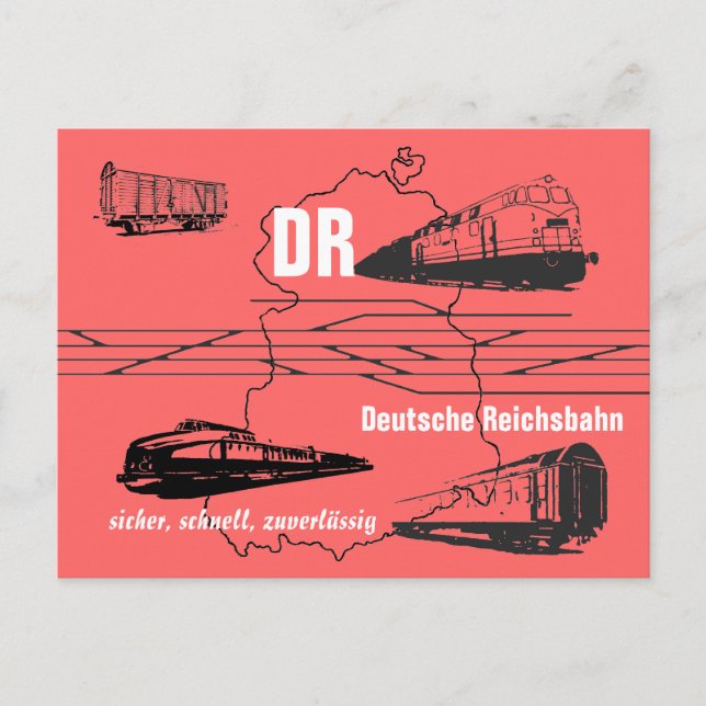 Werbedesign Deutsche Reichsbahn Vykort (Framsida)