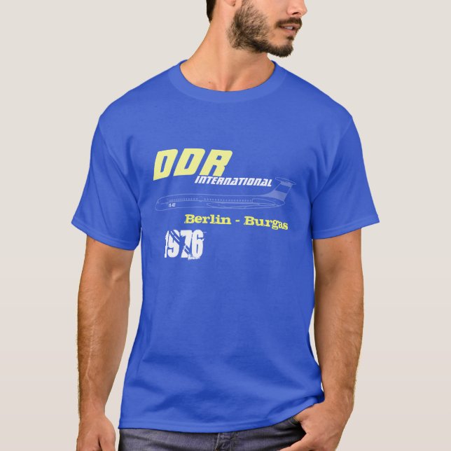 Werbedesign Interflug DDR Tee (Framsida)