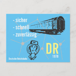 Werbedesign Reiseverkehr Deutsche Reichsbahn DDR Vykort