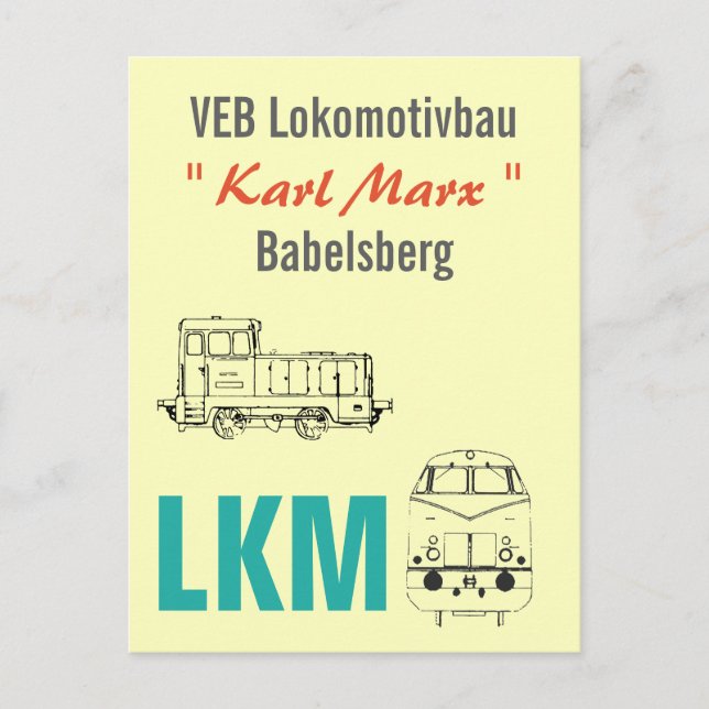 Werbedesign Reiseverkehr Deutsche Reichsbahn DDR Vykort (Framsida)