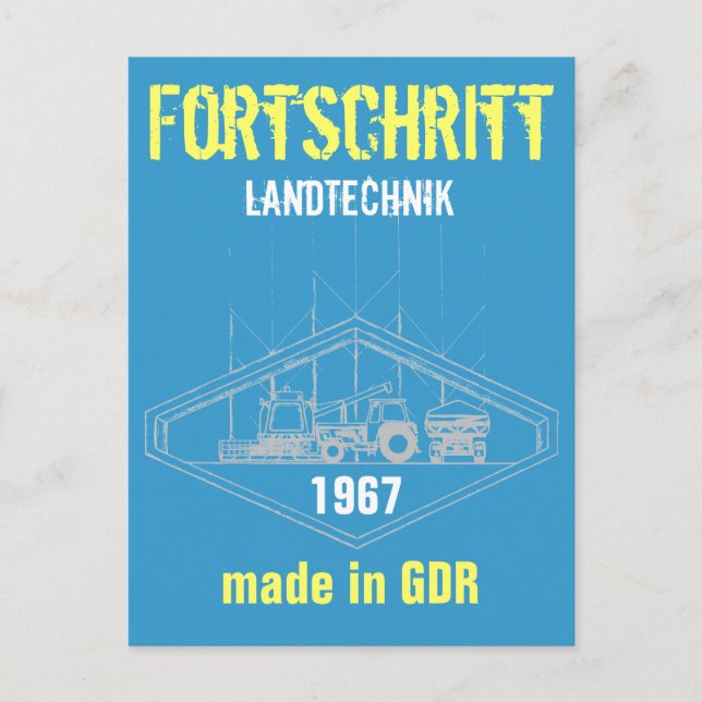 Werbung DDR Landtechnik Vykort (Framsida)