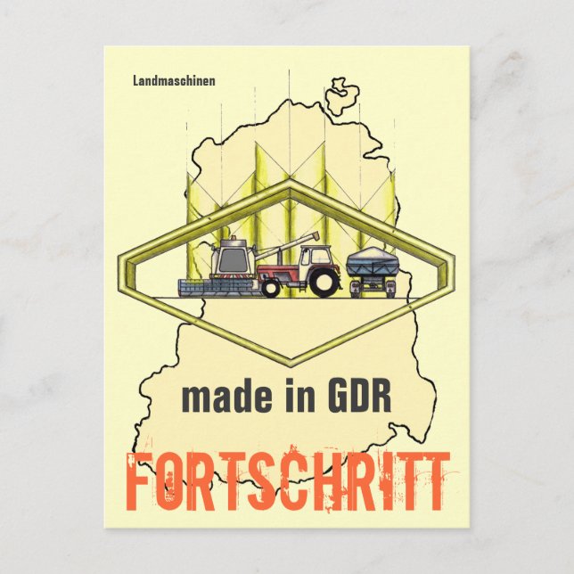 Werbung DDR Landtechnik Vykort (Framsida)