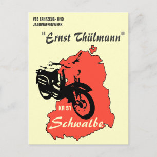 Werbung DDR Mopeds/Roller Vykort