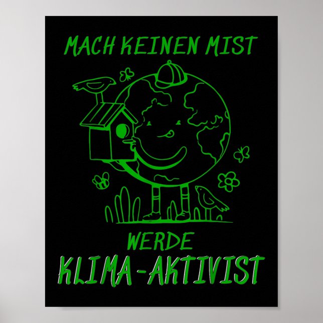 Werde Klimaaktivist Klimatjorden Global uppvärmnin Poster (Framsidan)