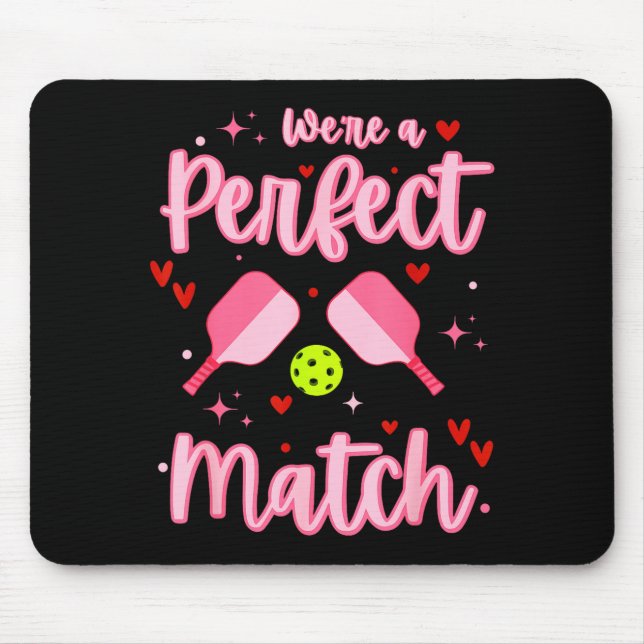 We're A Perfect Match Funny Ckleball Valentines Da Musmatta (Framsidan)