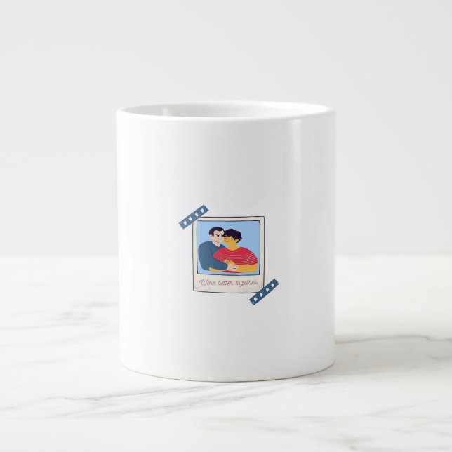 Were Better Together Graphic Minimal Design  Jumbo Mugg (Framsidan)