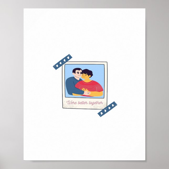 Were Better Together Graphic Minimal Design  Poster (Framsidan)