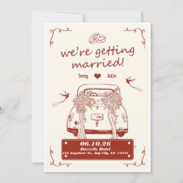 We're Getting Married wedding invitation Inbjudningar
