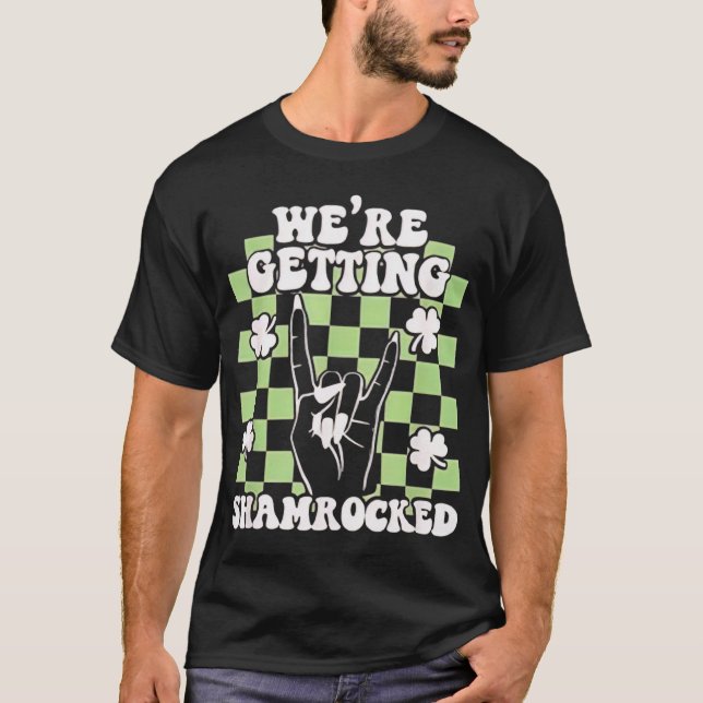 We're Getting Shamrocked St Patricks Day Bachelore T Shirt (Framsida)