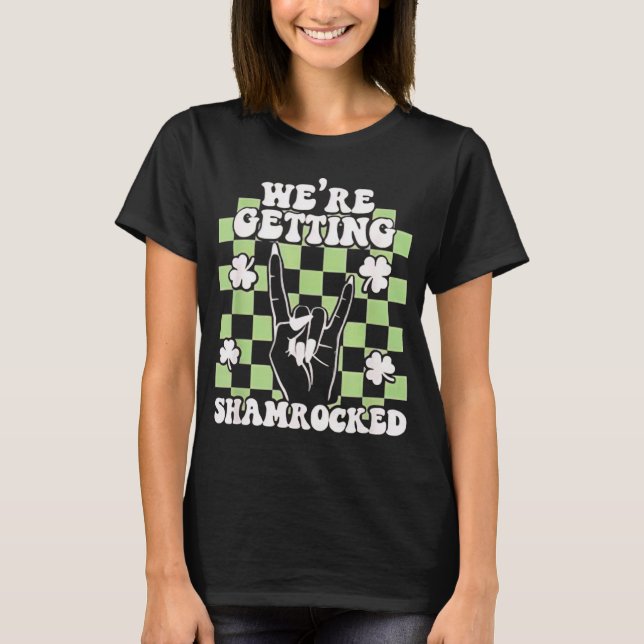 We're Getting Shamrocked St Patricks Day Bachelore T Shirt (Framsida)