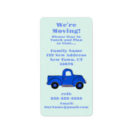 We're Moving Announcement Sticker Label Adressetikett