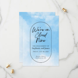 We're On Cloud Nine Engagement Party Invitation Spara Datumet
