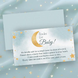 We're Over the Moon-böcker för Baby Boy-baby showe Tilläggskort