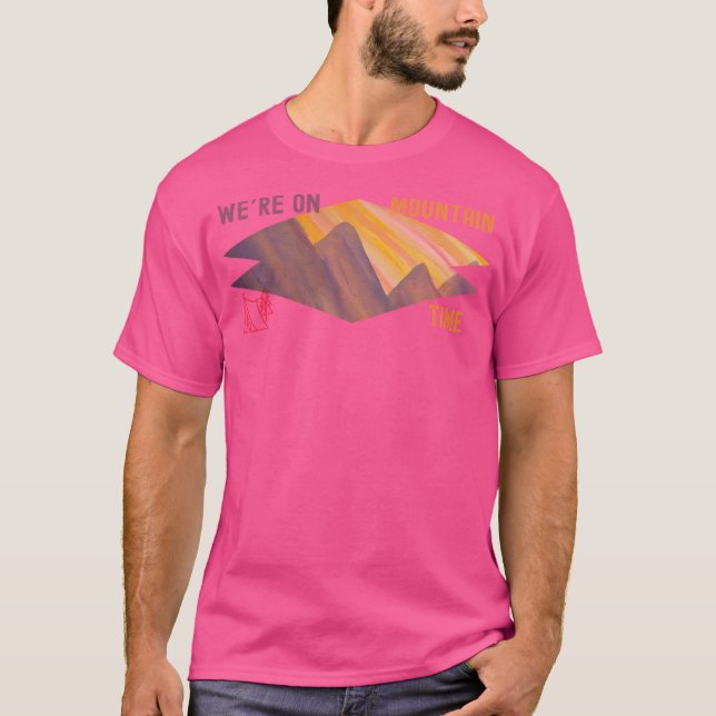 WerE på bergstidens geometriska vattenfärgsberg T Shirt (Framsida)