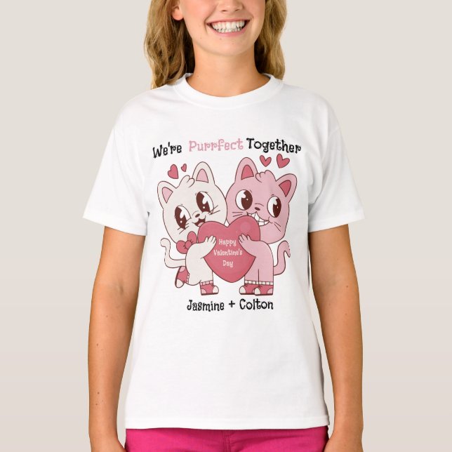 We're Purrfect Together T Shirt (Framsida)
