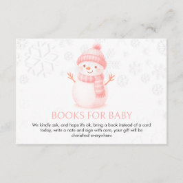 We're Snow Excited Snowmen Girl Baby Shower Tilläggskort