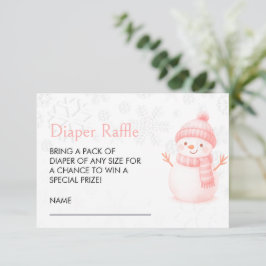 We're Snow Excited Snowmen Girl Baby Shower Tilläggskort