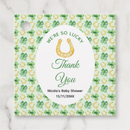 We're So Lucky Horseshoe St Patrick's Baby Shower Gåvor Etiketter