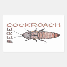 Werecockroach Stickers Rektangulärt Klistermärke