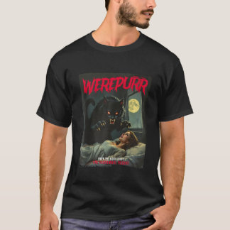 Werepurr Werevarv Cat Vintage Horror Movie Poster T Shirt