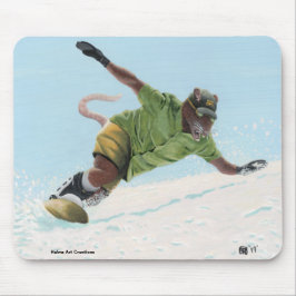 Wererat Snowboard Fantasy Art Mousepad Musmatta
