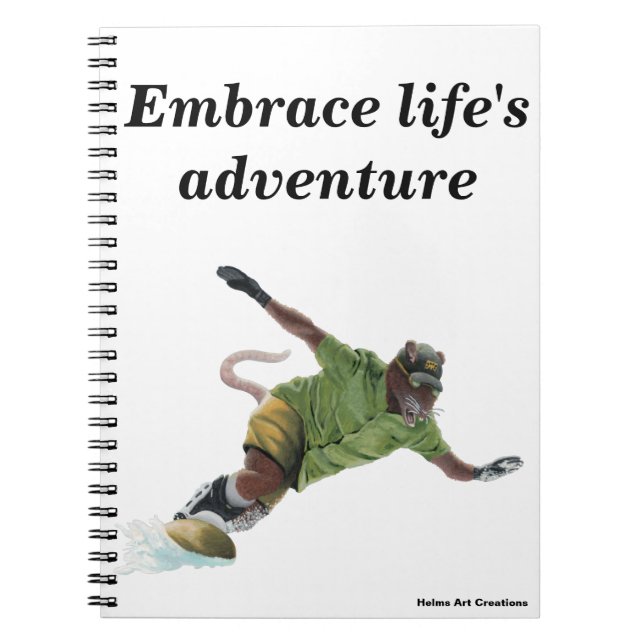 Wererat Snowboard Sports Fantasy Art bärbar dator Anteckningsbok (Framsidan)