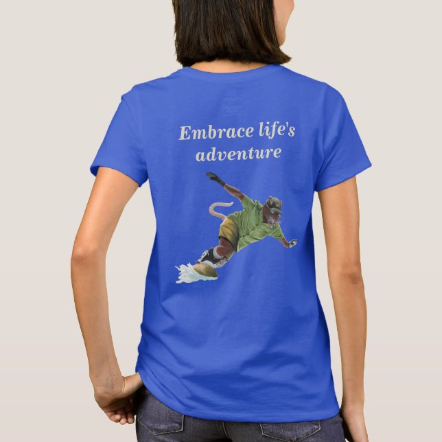 Wererat Snowboarder Snowboarding Fantasy Art Shirt T (Baksida)