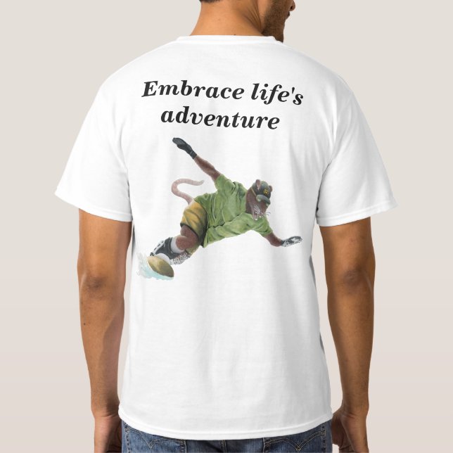 Wererat Snowboarder Sport Fantasy Art Shirt T Shirt (Baksida)