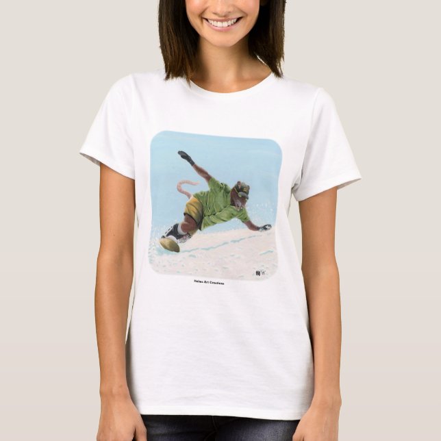 Wererat Snowboarder Sports Fantasy Art T-Shirts (Framsida)
